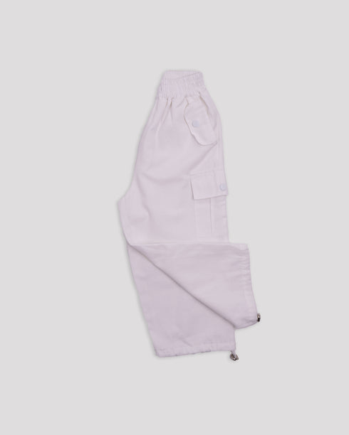 PANTALON CARGO ALB CU SNUR
